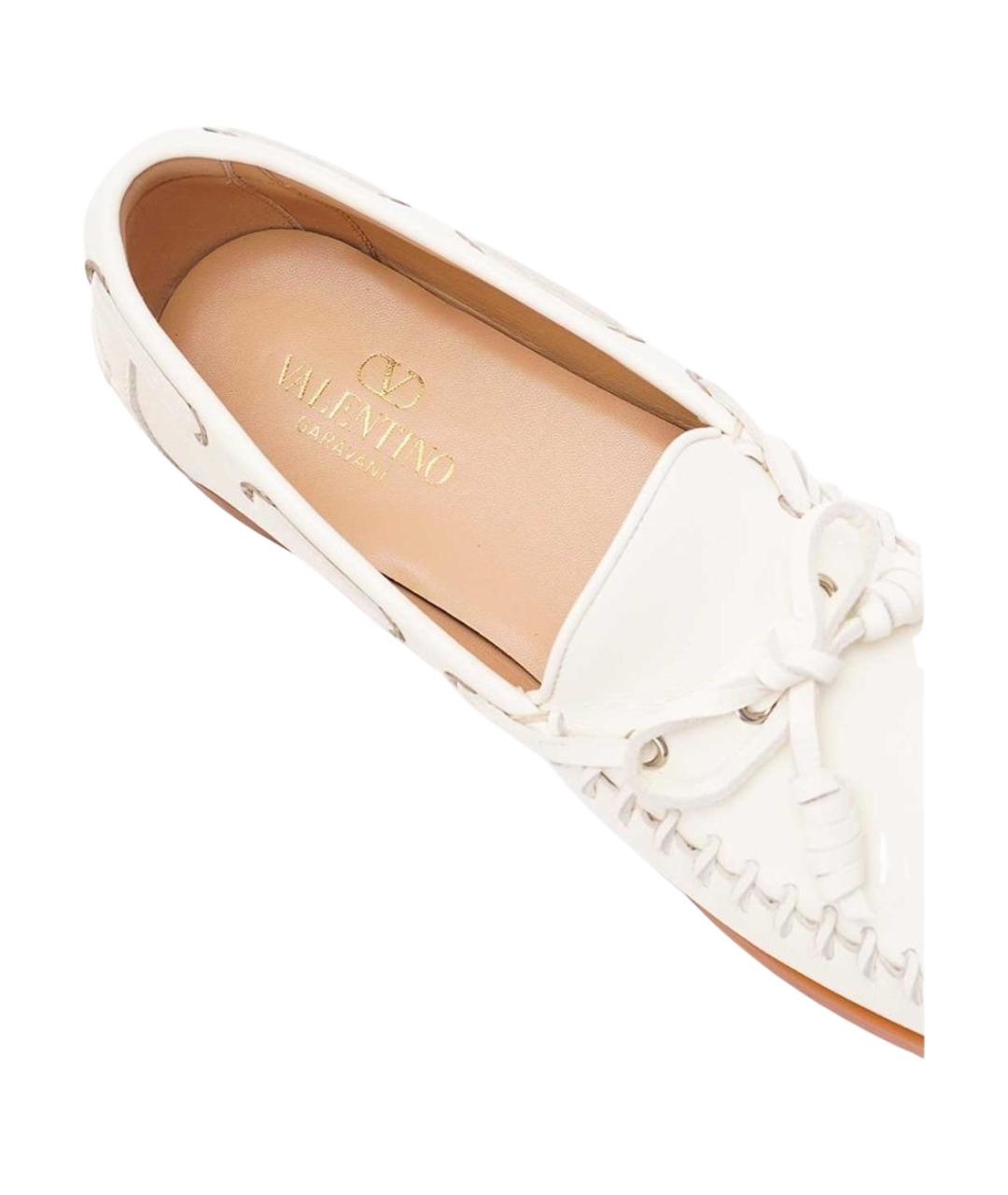 VALENTINO Белые кожаные лоферы, фото 5