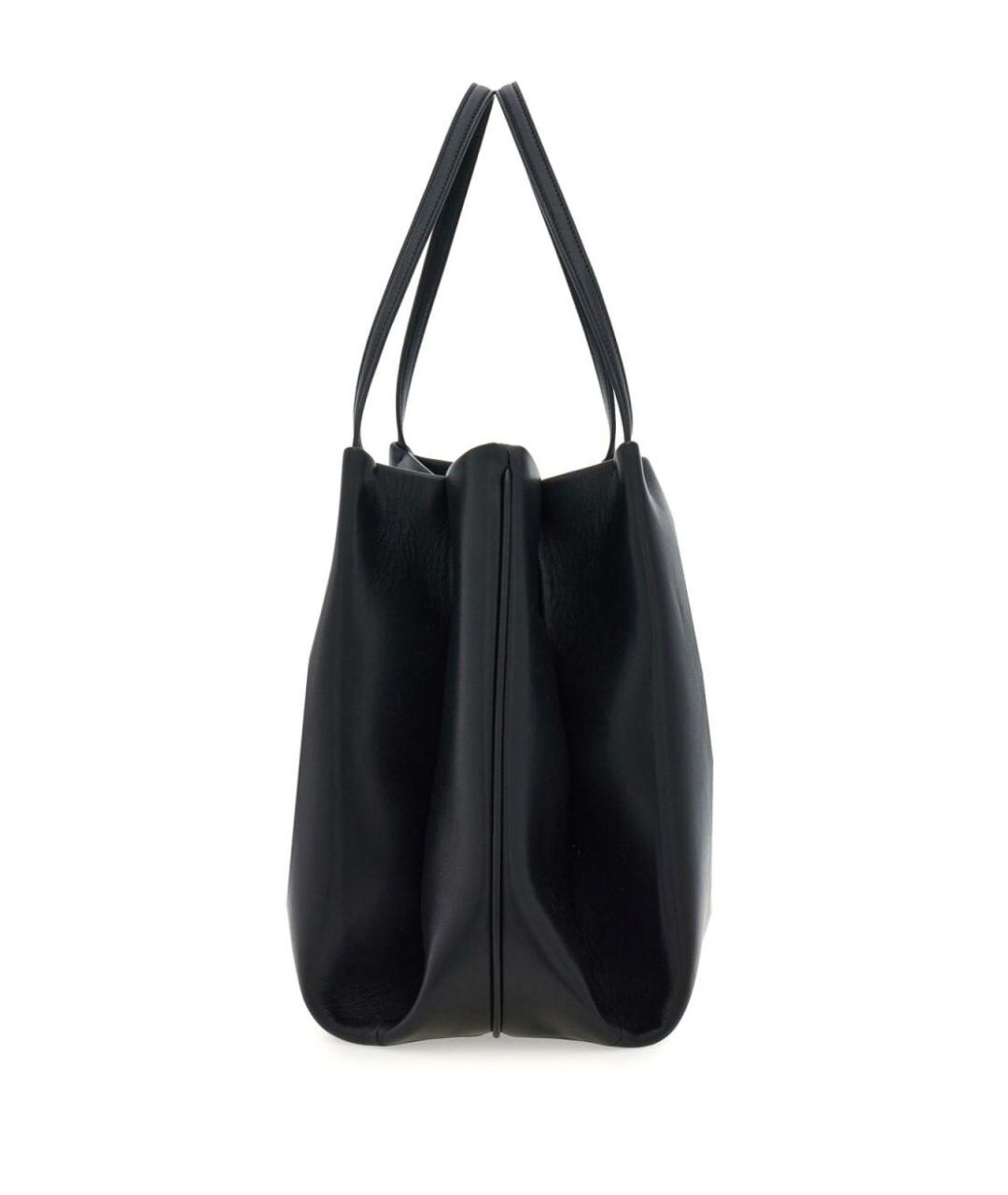 FERRAGAMO Черная кожаная сумка тоут, фото 3