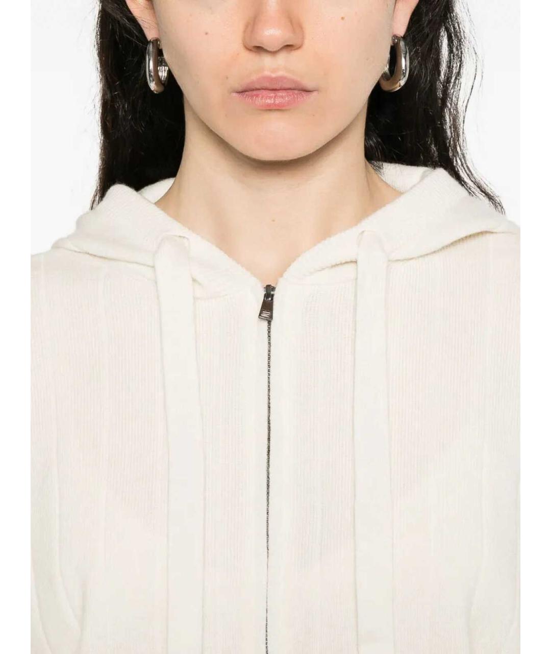 MAX MARA Белый кашемировый кардиган, фото 3