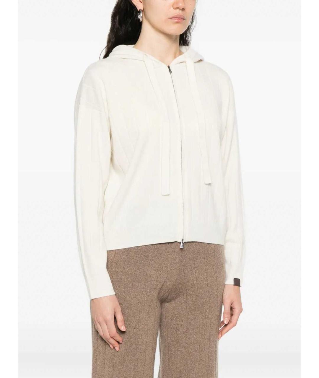 MAX MARA Белый кашемировый кардиган, фото 4
