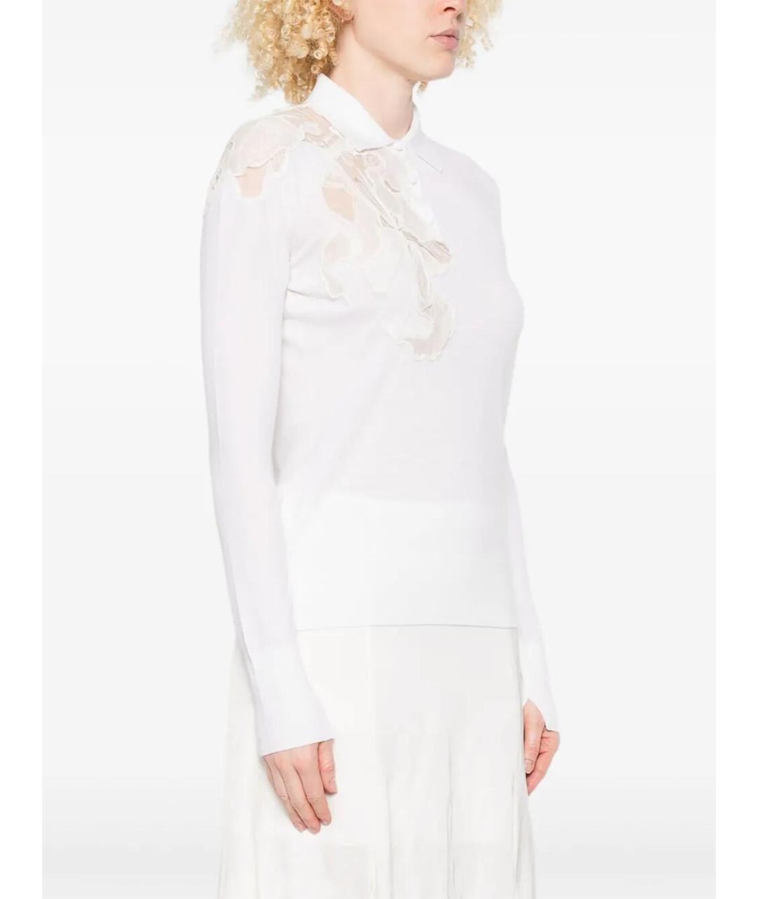 ERMANNO SCERVINO Белая шерстяная блузы, фото 4