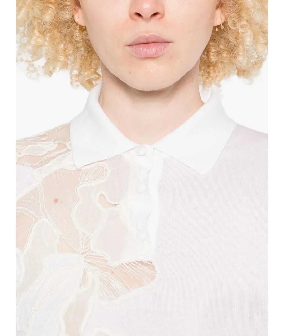 ERMANNO SCERVINO Белая шерстяная блузы, фото 3
