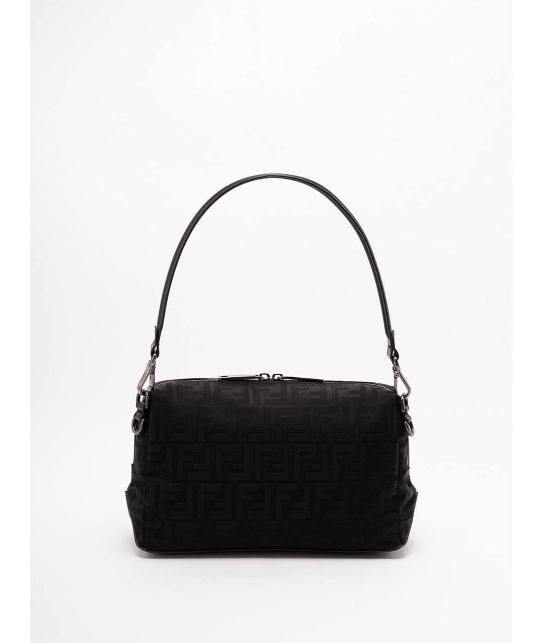FENDI Черная тканевая сумка на плечо, фото 2