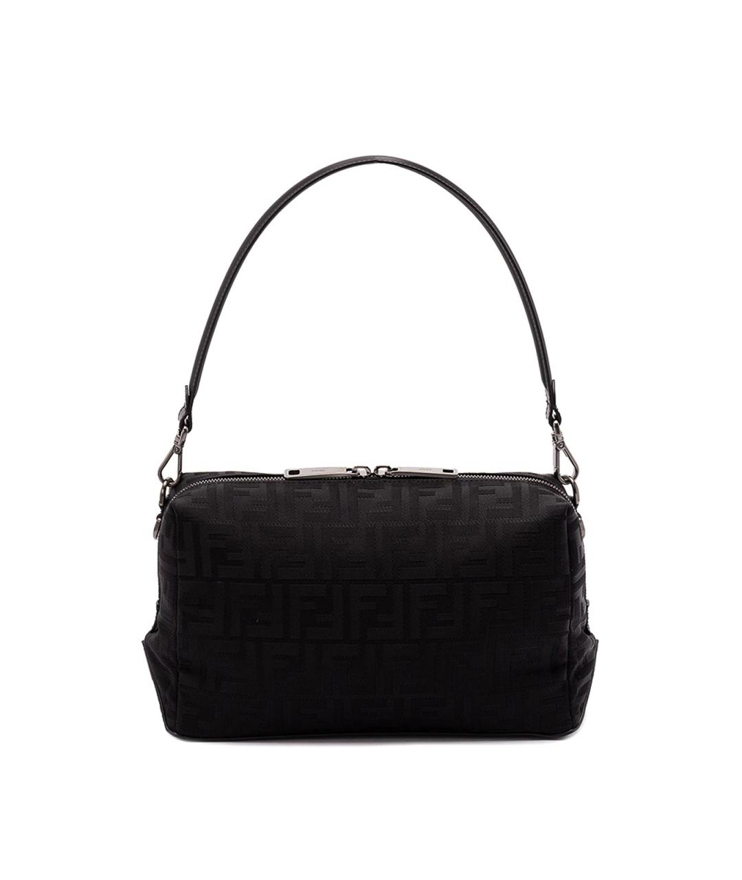 FENDI Черная тканевая сумка на плечо, фото 1