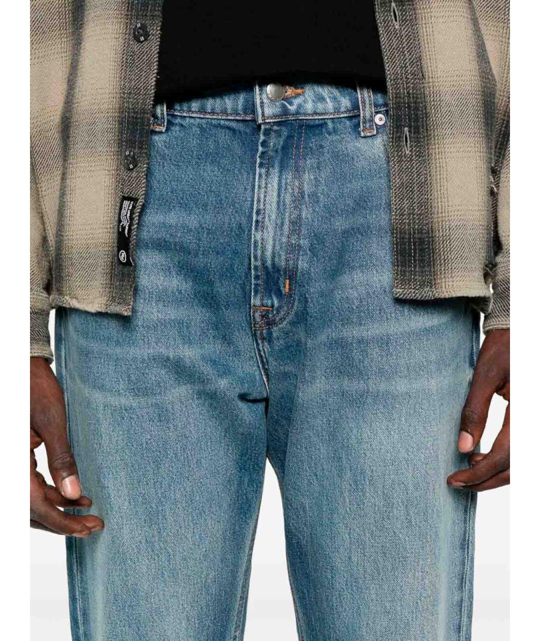 7 FOR ALL MANKIND Синие хлопковые джинсы, фото 4