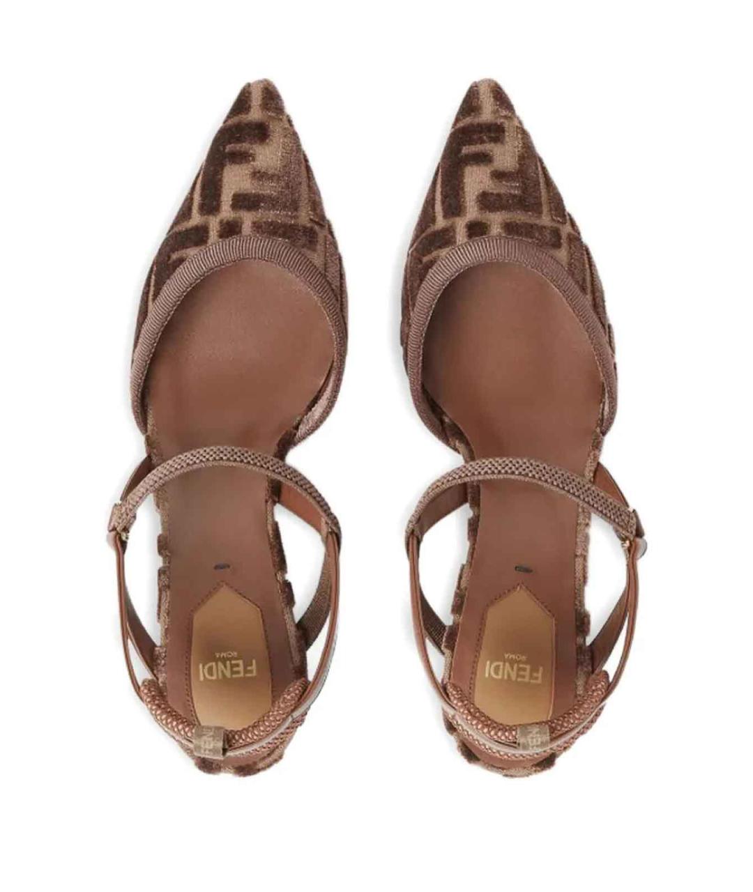 FENDI Коричневые туфли, фото 3