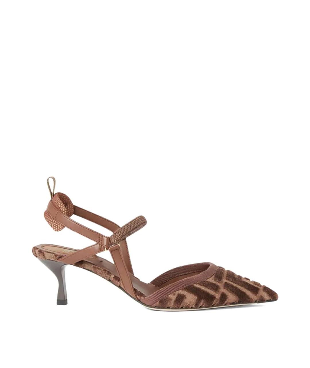 FENDI Коричневые туфли, фото 1