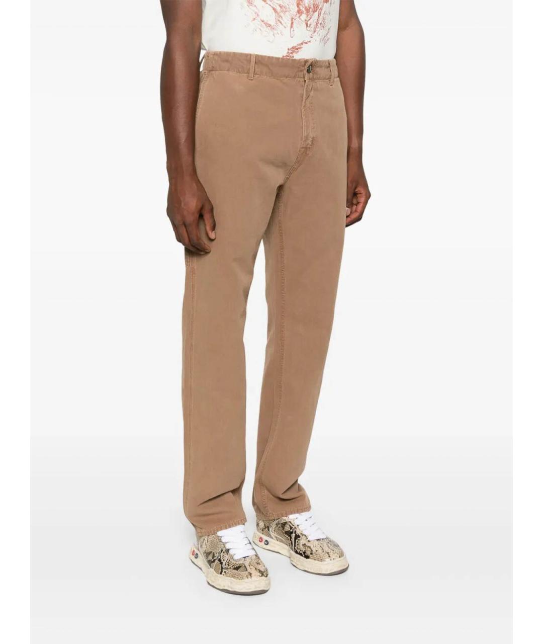 7 FOR ALL MANKIND Бежевые хлопковые повседневные брюки, фото 4