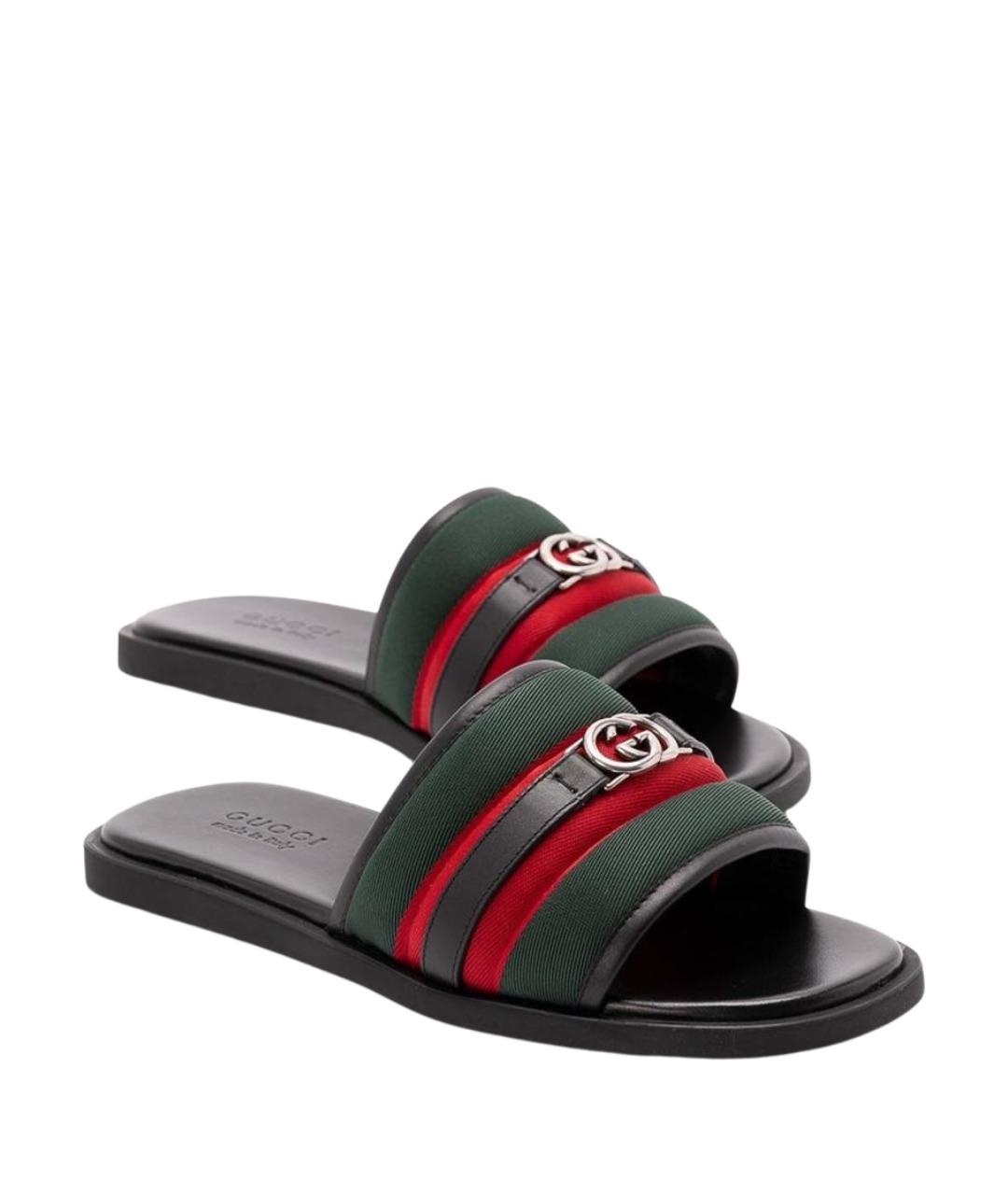 GUCCI Черные сандалии, фото 5