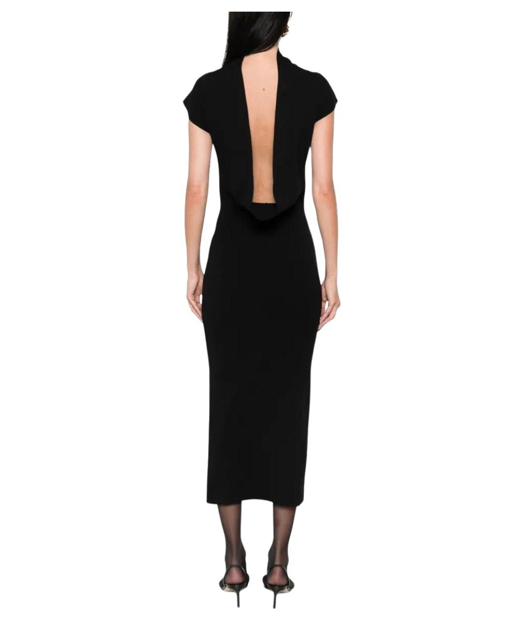 ALBERTA FERRETTI Черное вискозное вечернее платье, фото 3