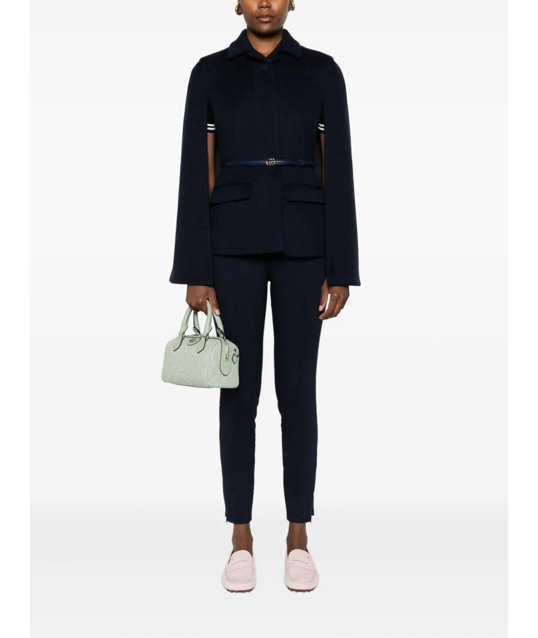 GUCCI Темно-синие шерстяные прямые брюки, фото 2