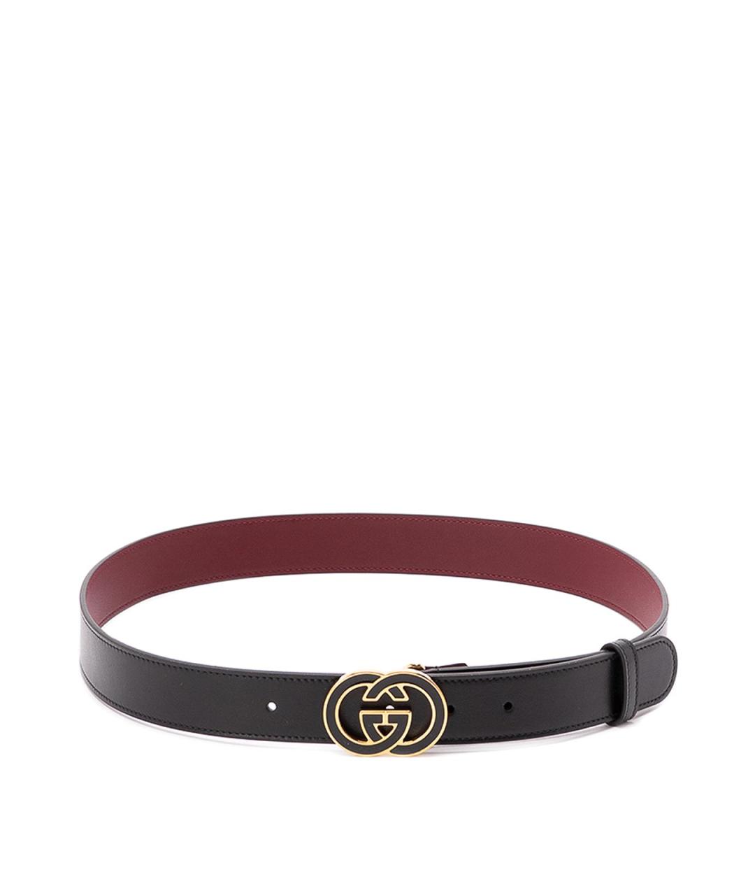 GUCCI Черный кожаный ремень, фото 1