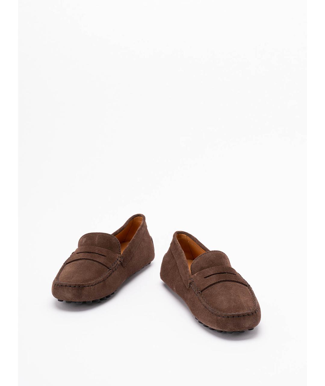 TOD'S Коричневые замшевые мокасины, фото 2