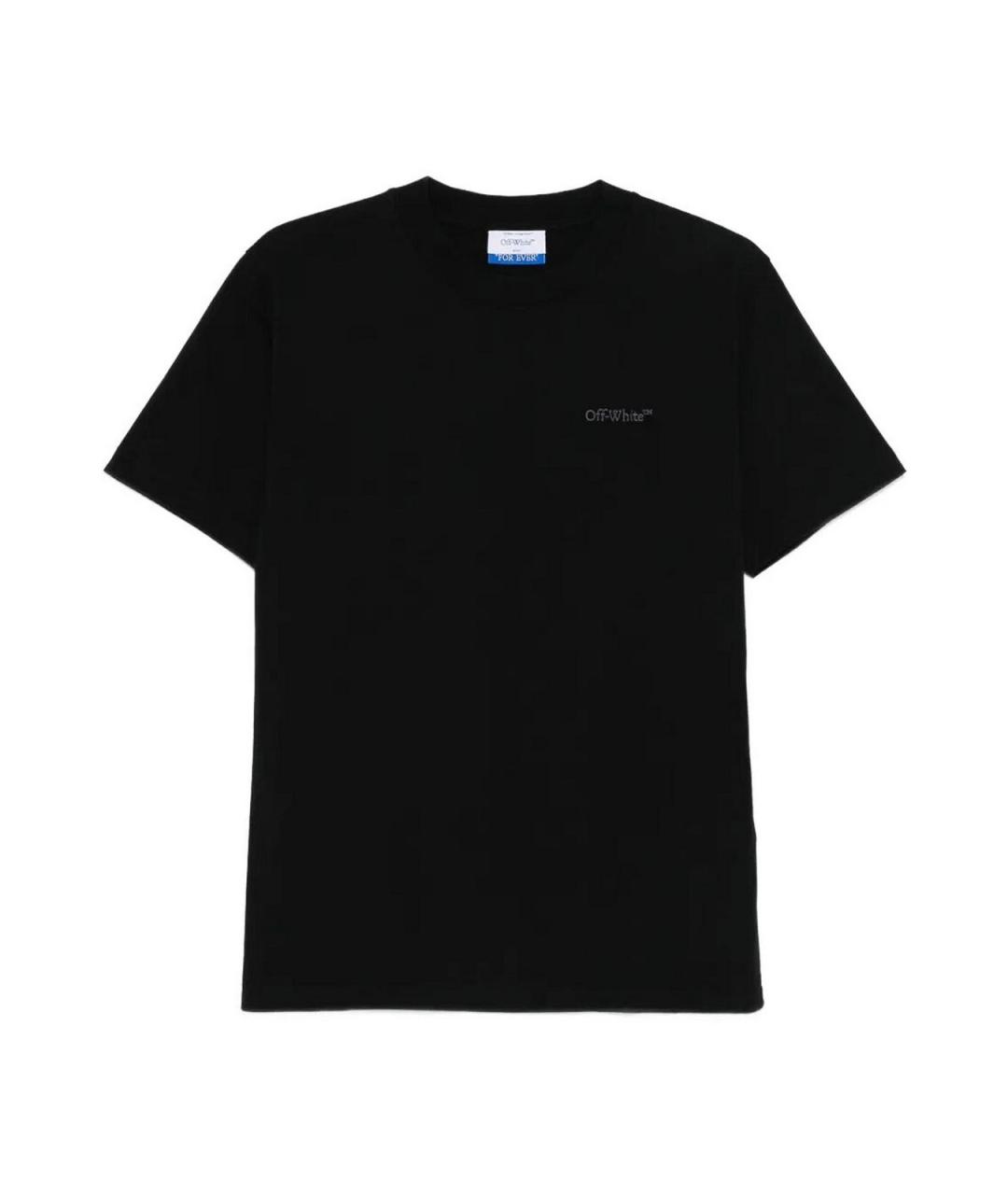 OFF-WHITE Серая хлопковая футболка, фото 1