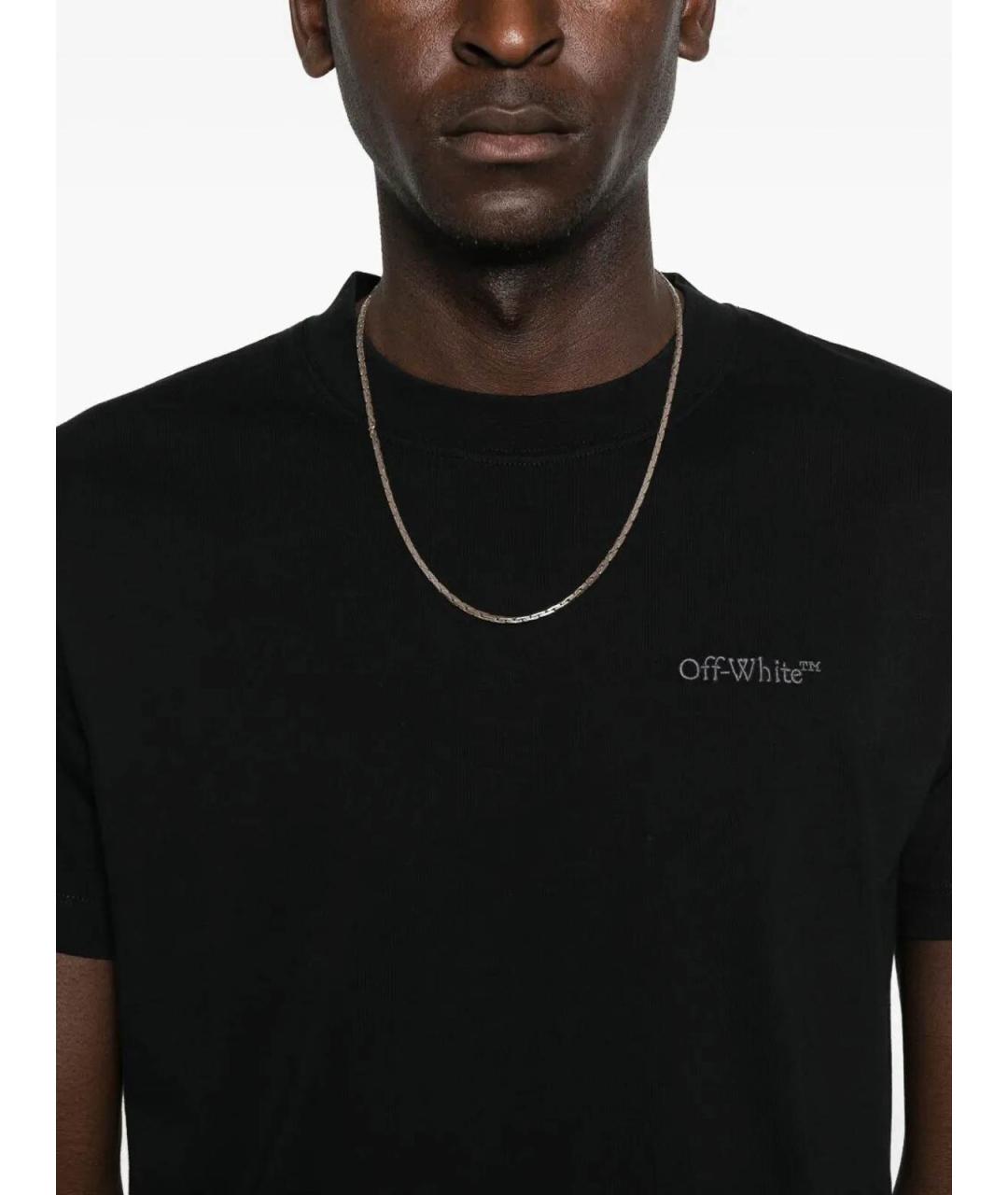 OFF-WHITE Серая хлопковая футболка, фото 3