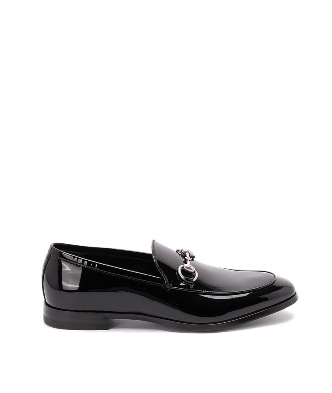 GUCCI Черные кожаные лоферы, фото 1