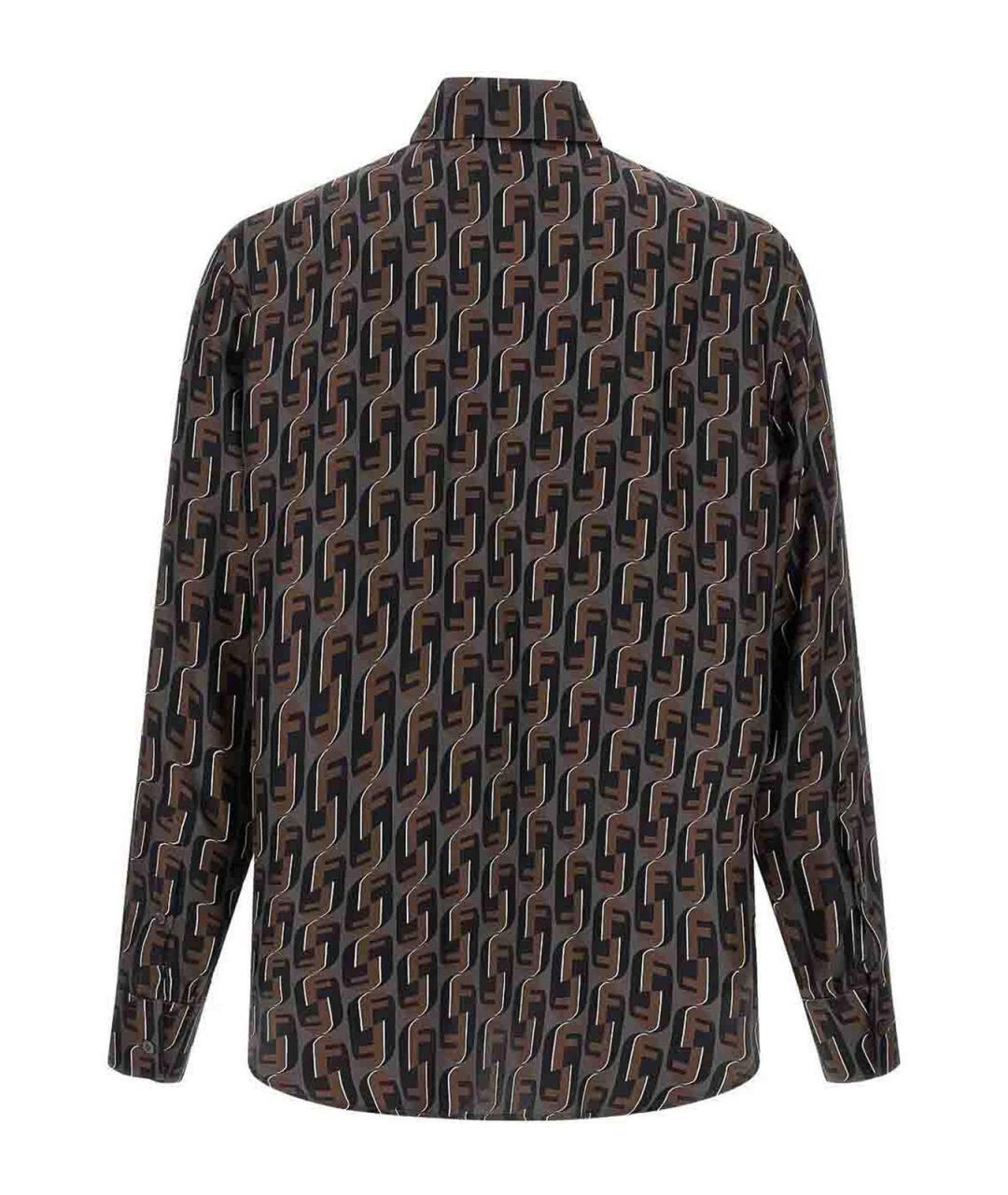 FENDI Мульти шелковая кэжуал рубашка, фото 2