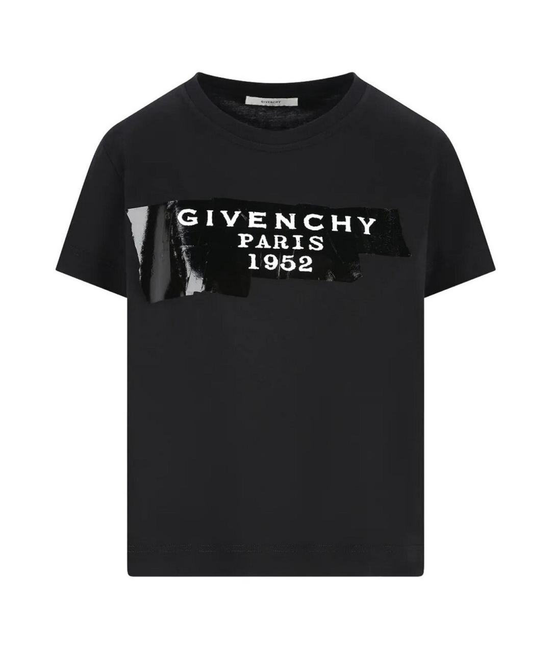 GIVENCHY Черная хлопковая футболка, фото 1