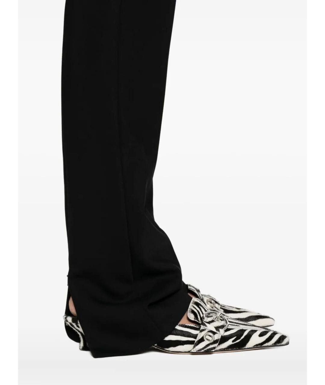 SPORTMAX Черные вискозные прямые брюки, фото 2
