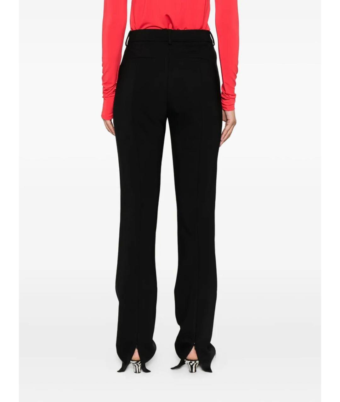 SPORTMAX Черные вискозные прямые брюки, фото 4
