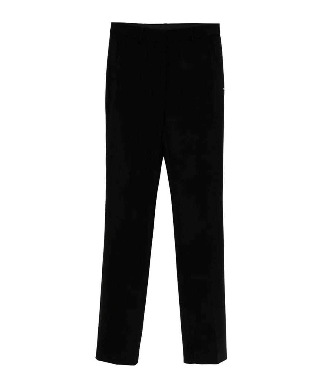 SPORTMAX Черные вискозные прямые брюки, фото 1