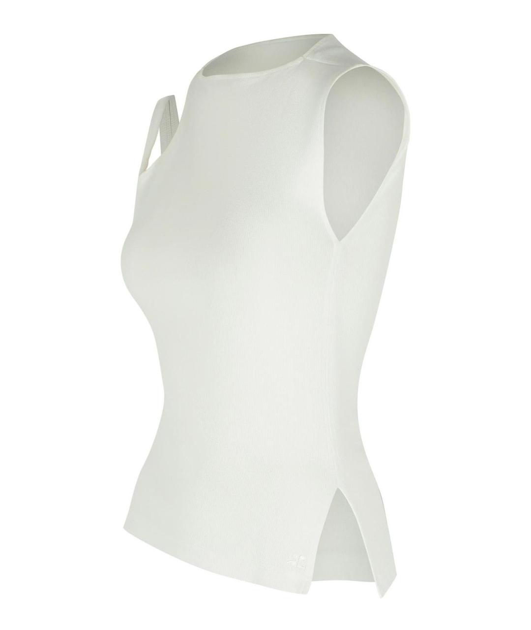 COURREGES Белая хлопковая майка, фото 3