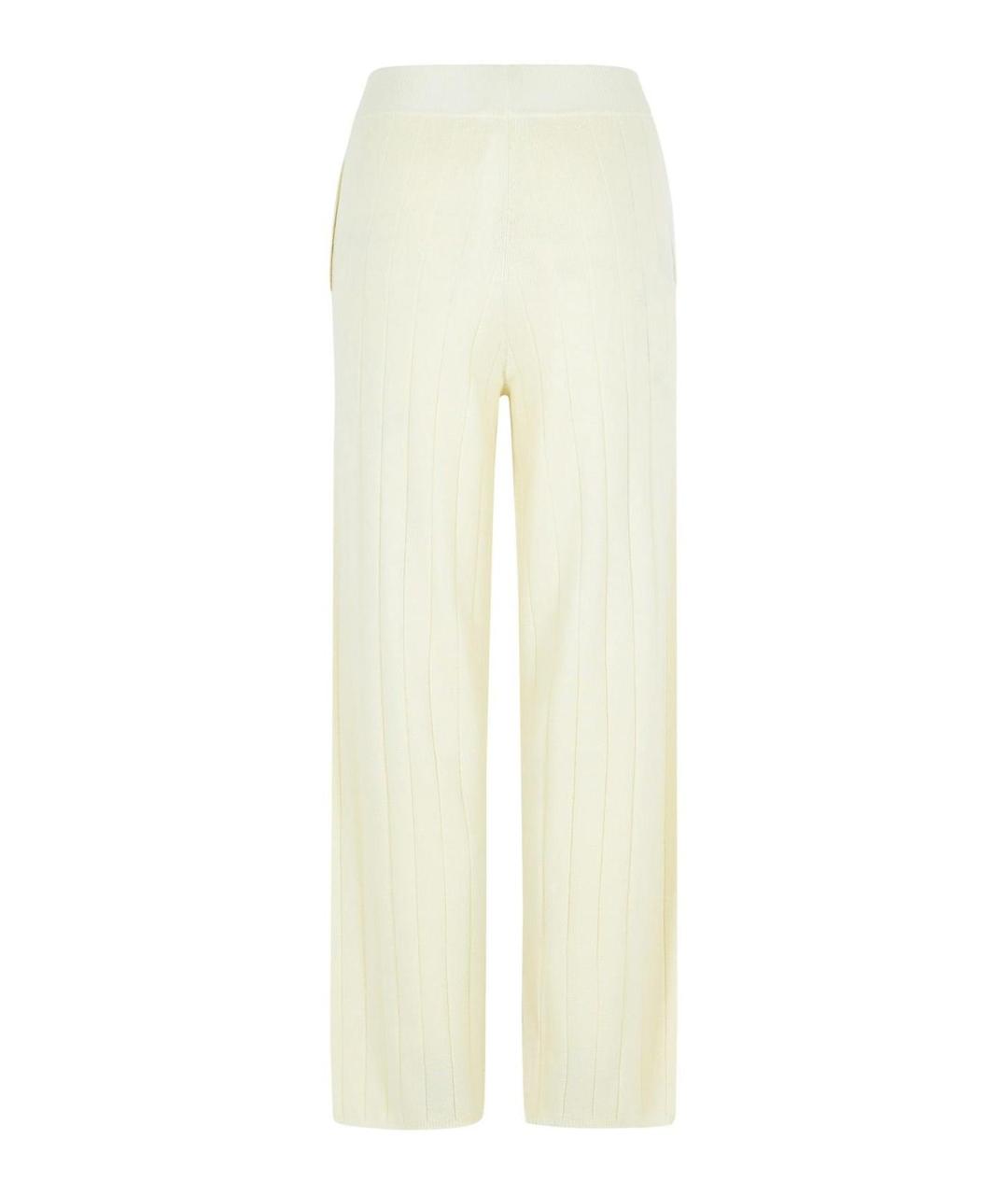 MAX MARA Белые кашемировые брюки широкие, фото 2