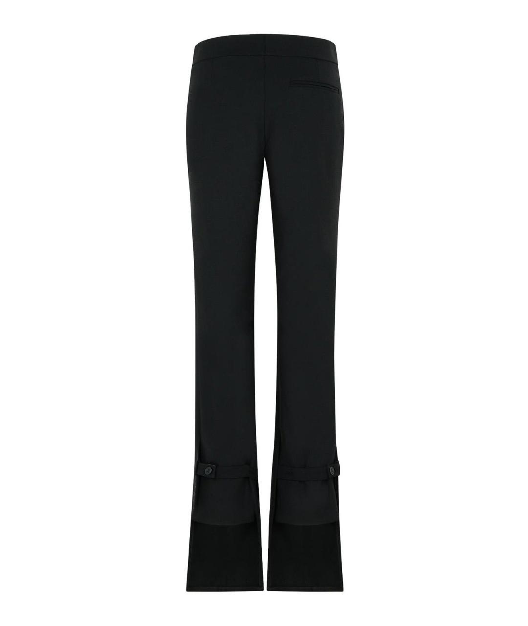 COURREGES Черные вискозные прямые брюки, фото 2