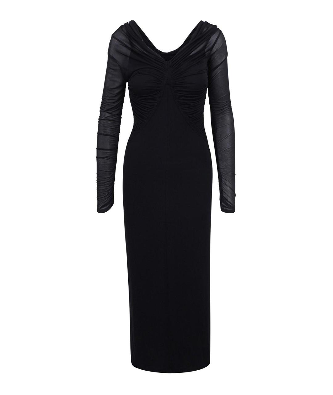 MAX MARA Черное вискозное вечернее платье, фото 1
