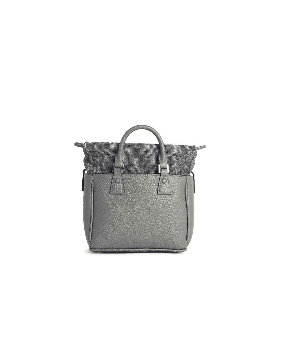 MAISON MARGIELA Серая кожаная сумка тоут, фото 3
