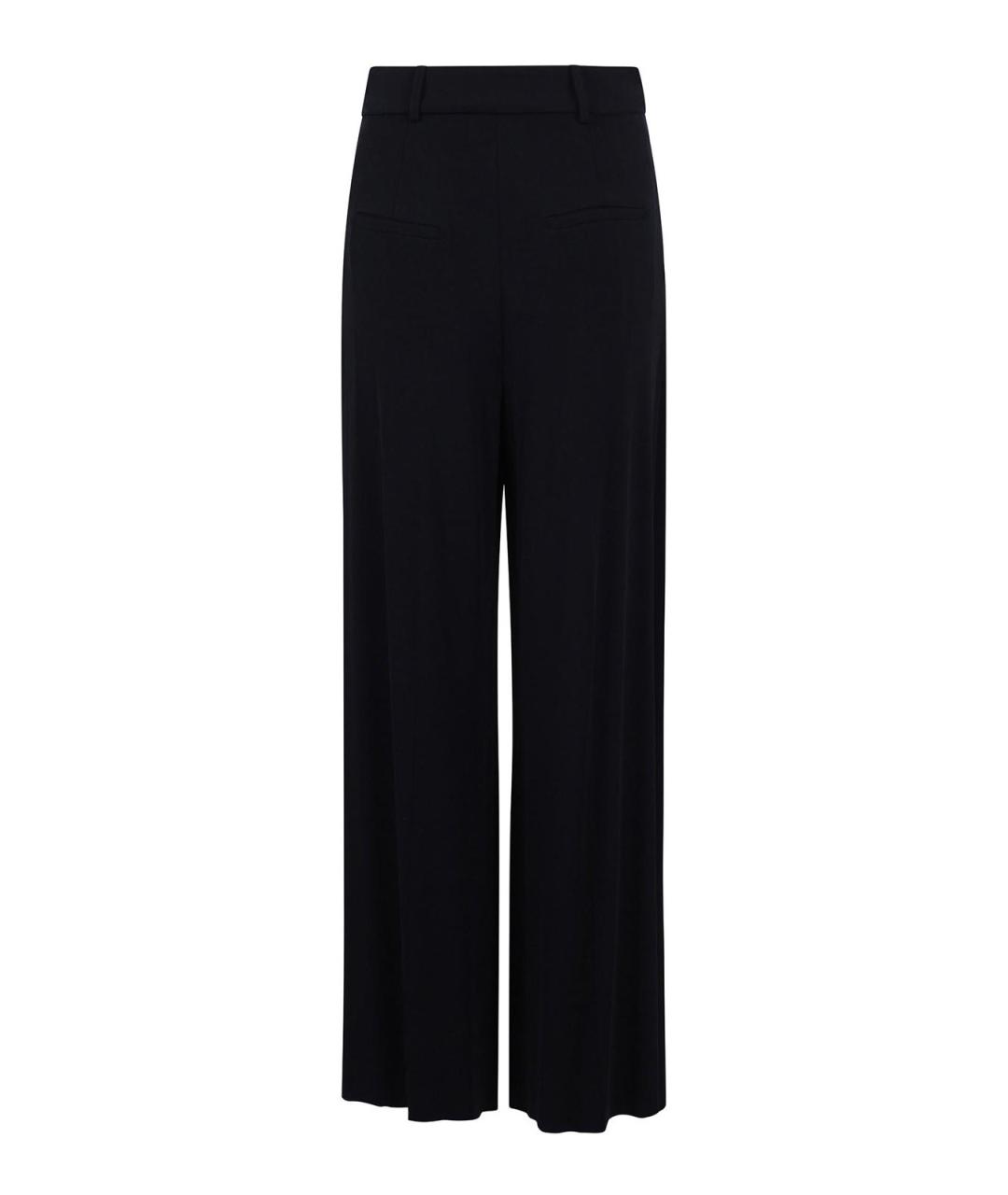 MAX MARA Черные вискозные прямые брюки, фото 2