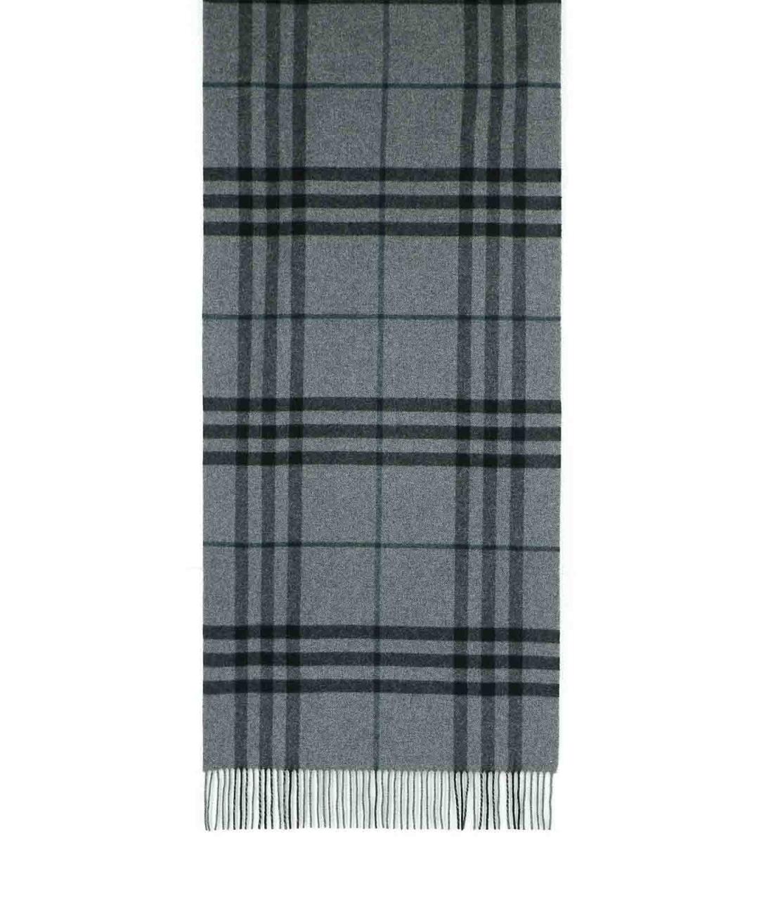 BURBERRY Серый кашемировый шарф, фото 2