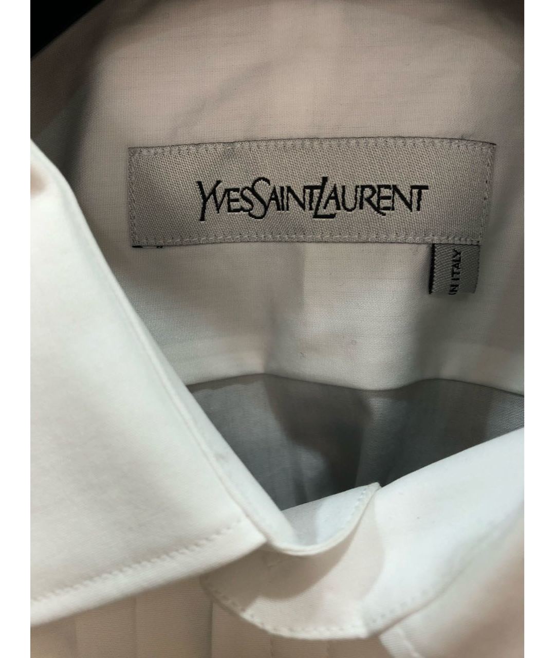 YVES SAINT LAURENT VINTAGE Белая хлопковая классическая рубашка, фото 3