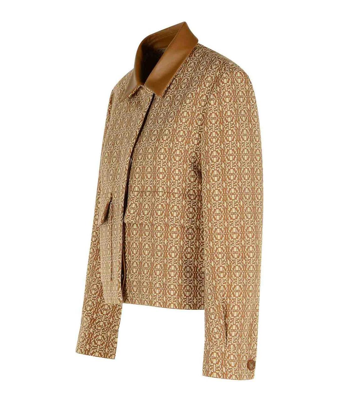 MAX MARA Коричневая хлопковая куртка, фото 3