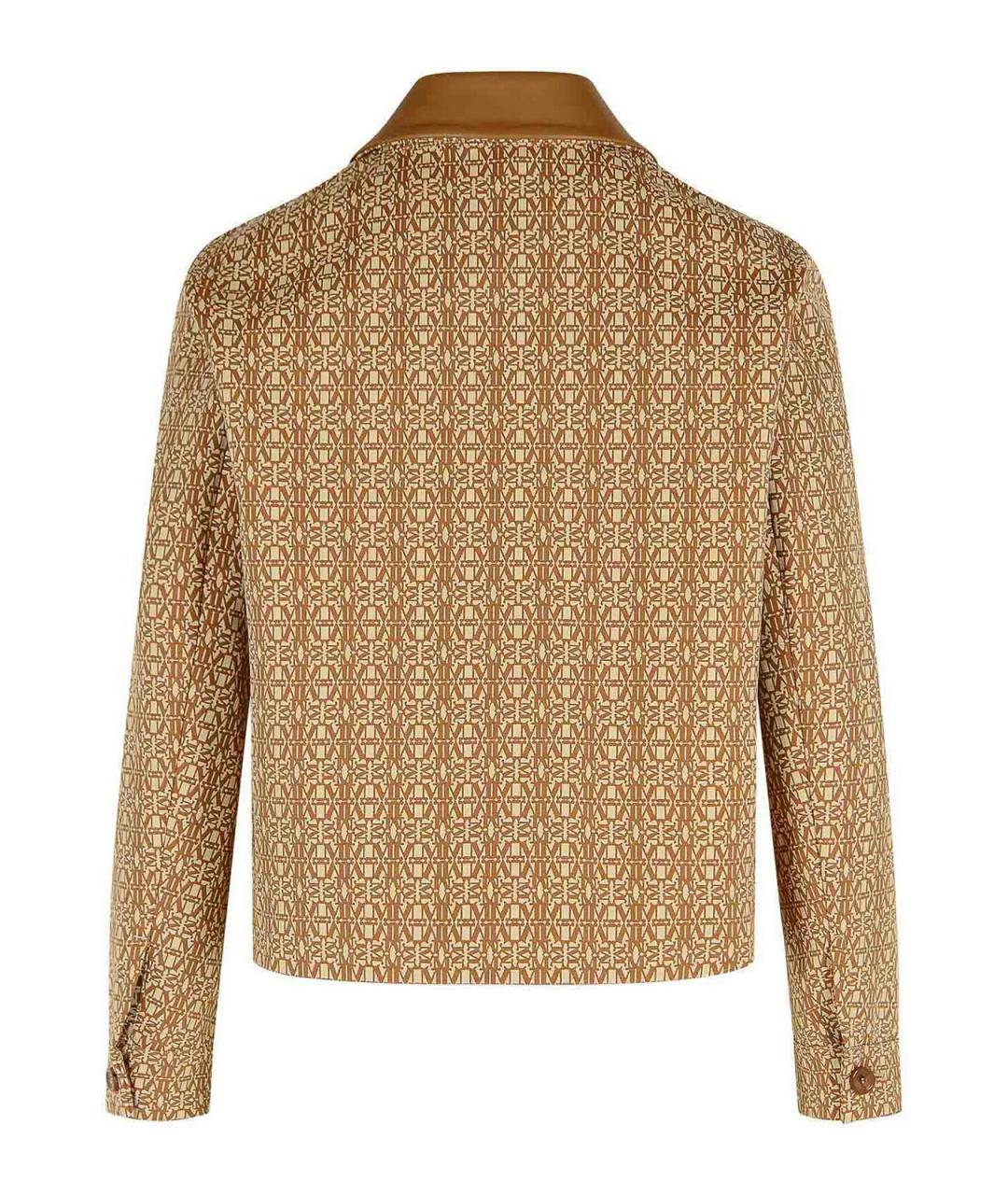 MAX MARA Коричневая хлопковая куртка, фото 2