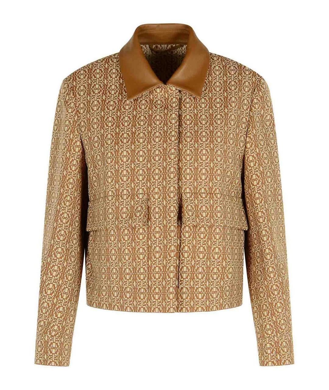 MAX MARA Коричневая хлопковая куртка, фото 1