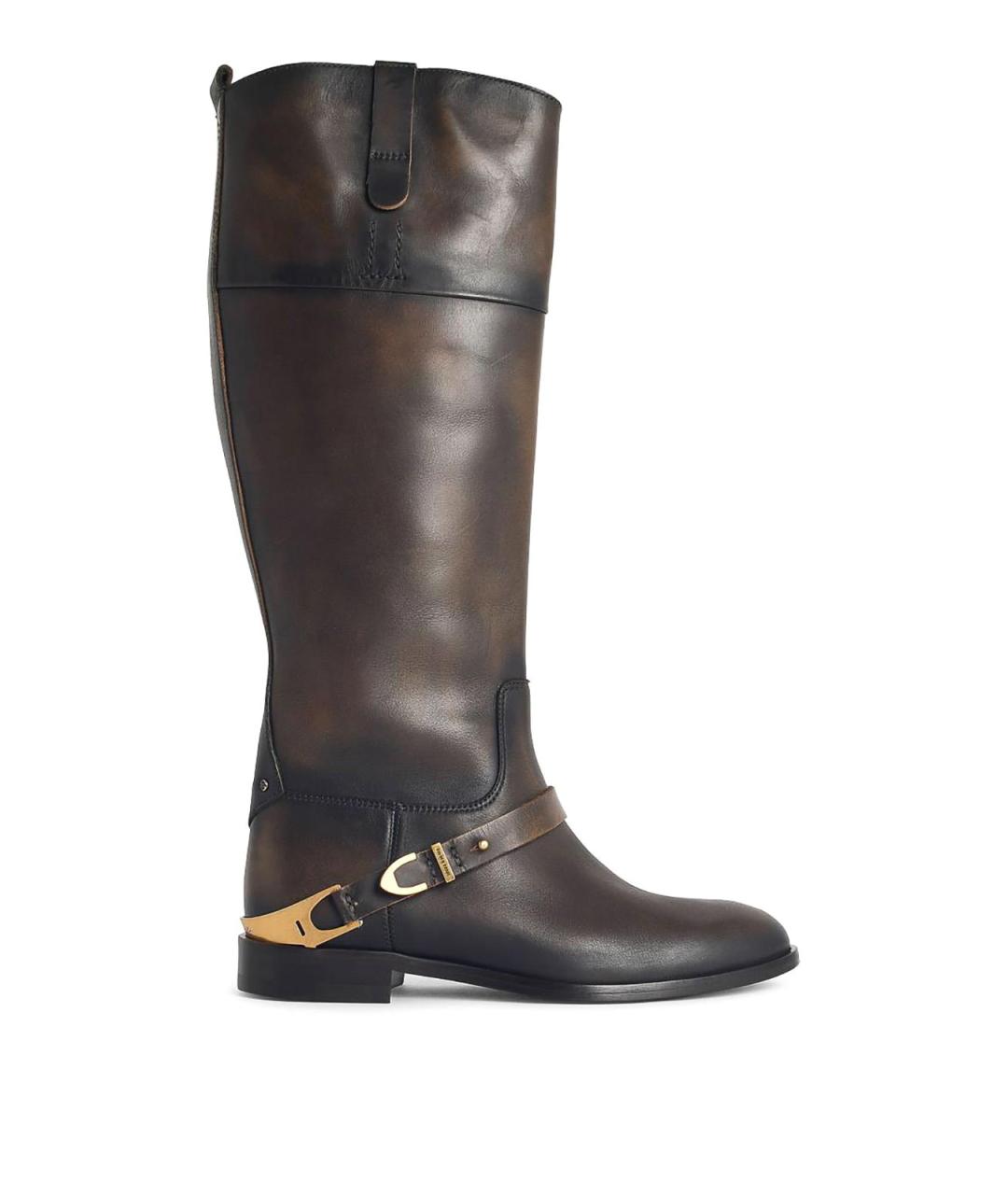 GOLDEN GOOSE DELUXE BRAND Коричневые кожаные сапоги, фото 1