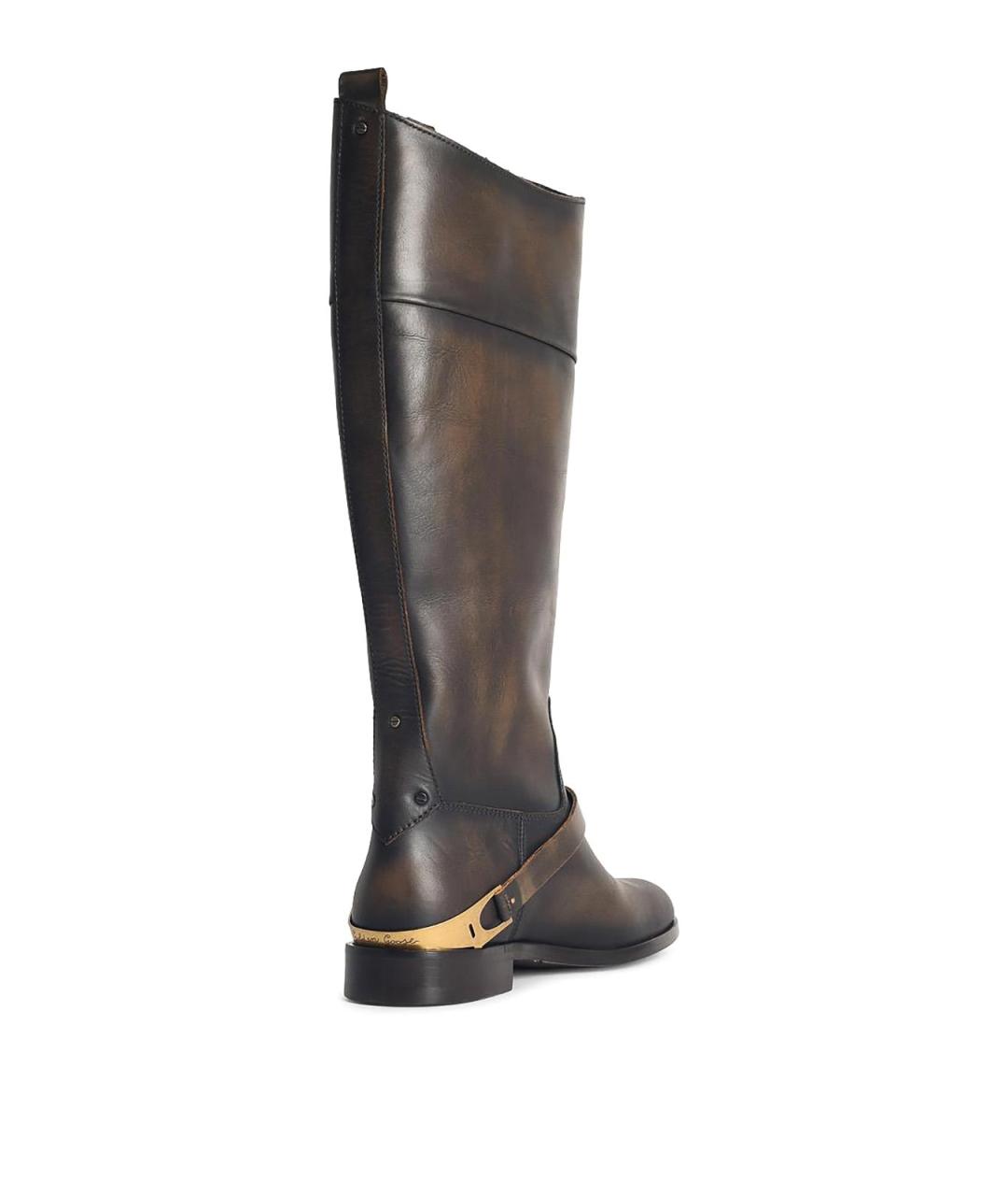 GOLDEN GOOSE DELUXE BRAND Коричневые кожаные сапоги, фото 3