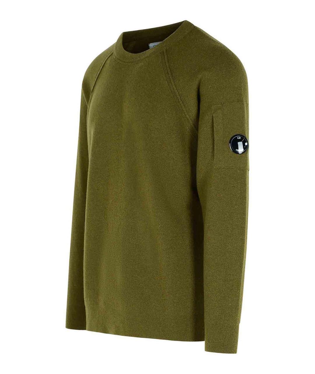 CP COMPANY Зеленый шерстяной джемпер / свитер, фото 3