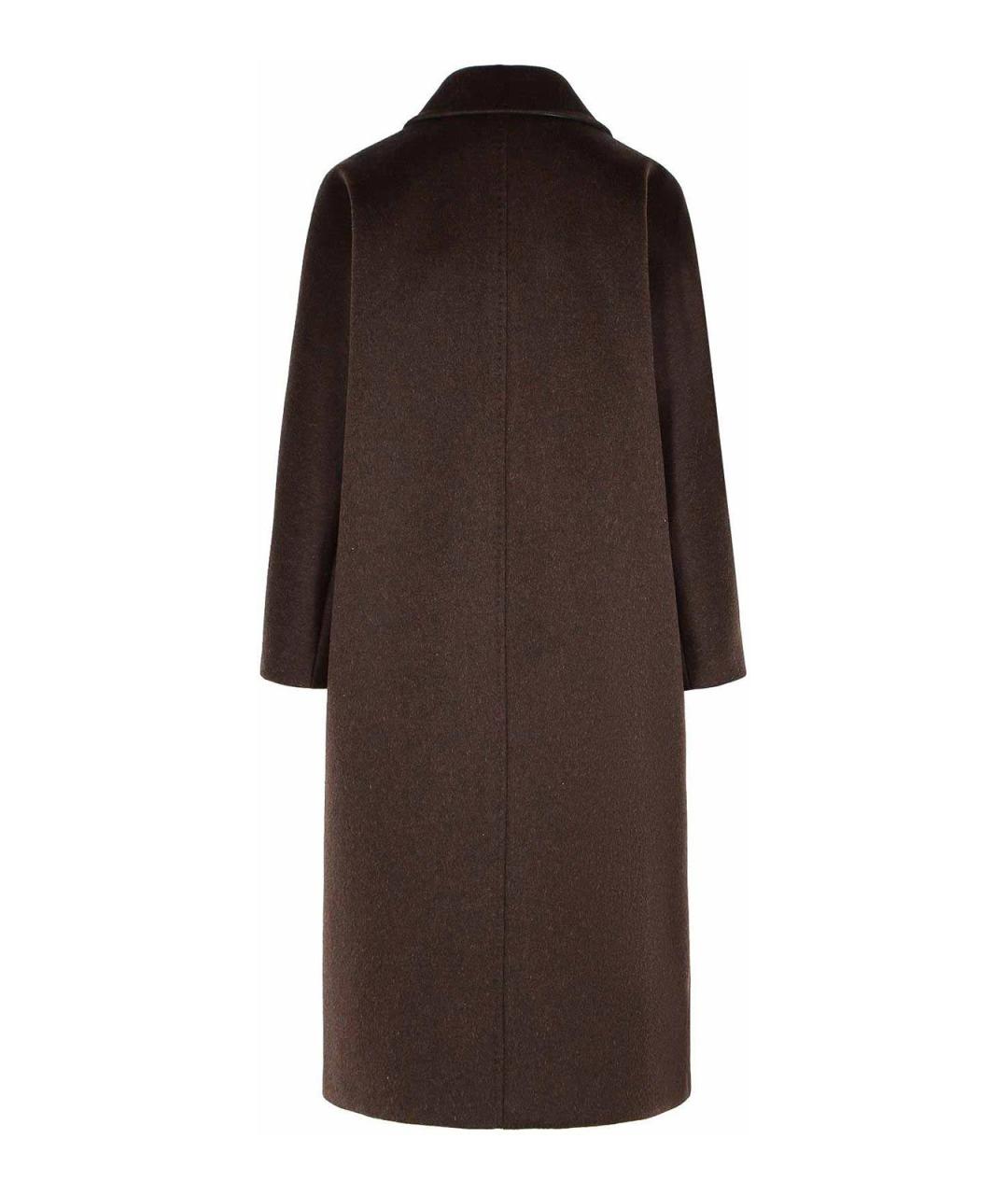 MAX MARA Коричневое шерстяное пальто, фото 2