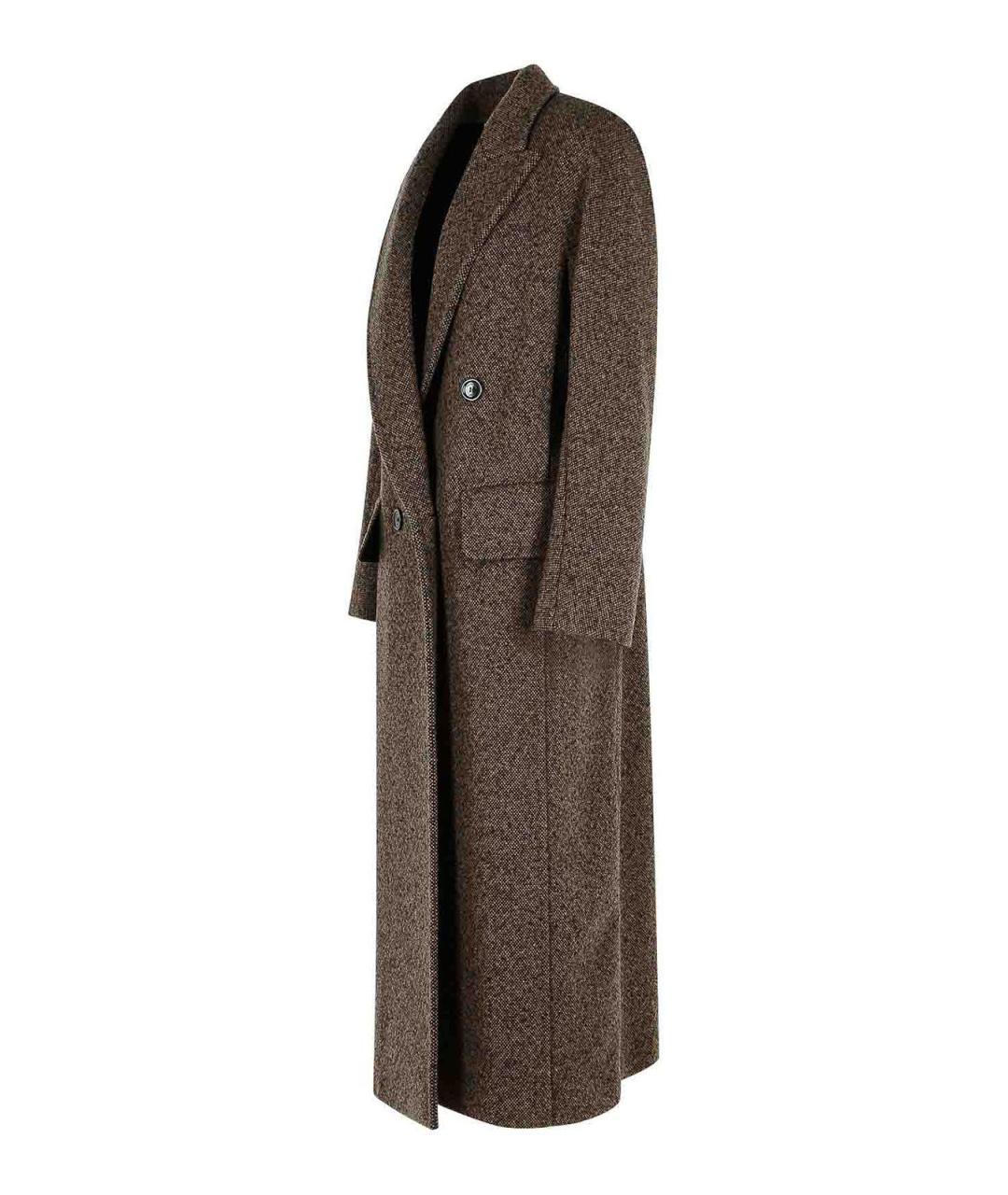 MAX MARA Коричневое шерстяное пальто, фото 3