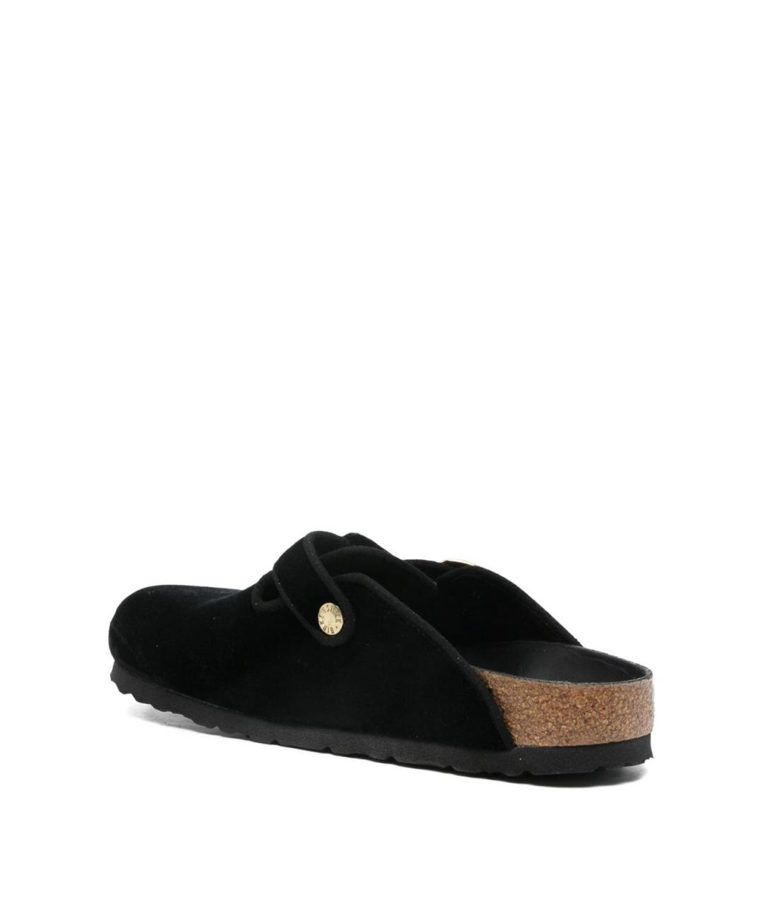 BIRKENSTOCK Черные кожаные мюли, фото 3