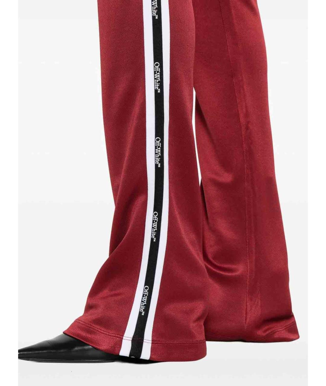 OFF-WHITE Красные вискозные спортивные брюки и шорты, фото 4