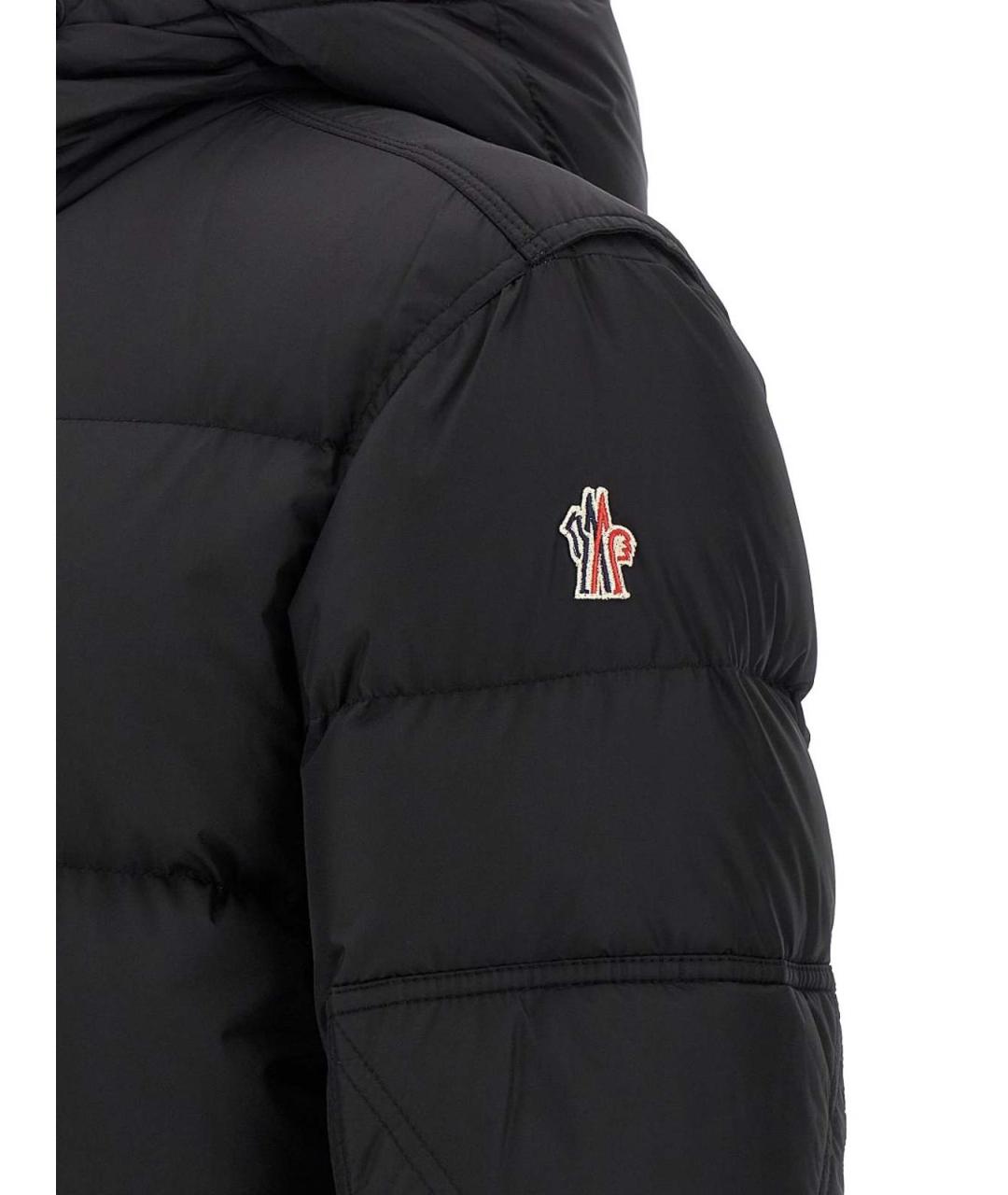 MONCLER Черный полиамидовый пуховик, фото 4