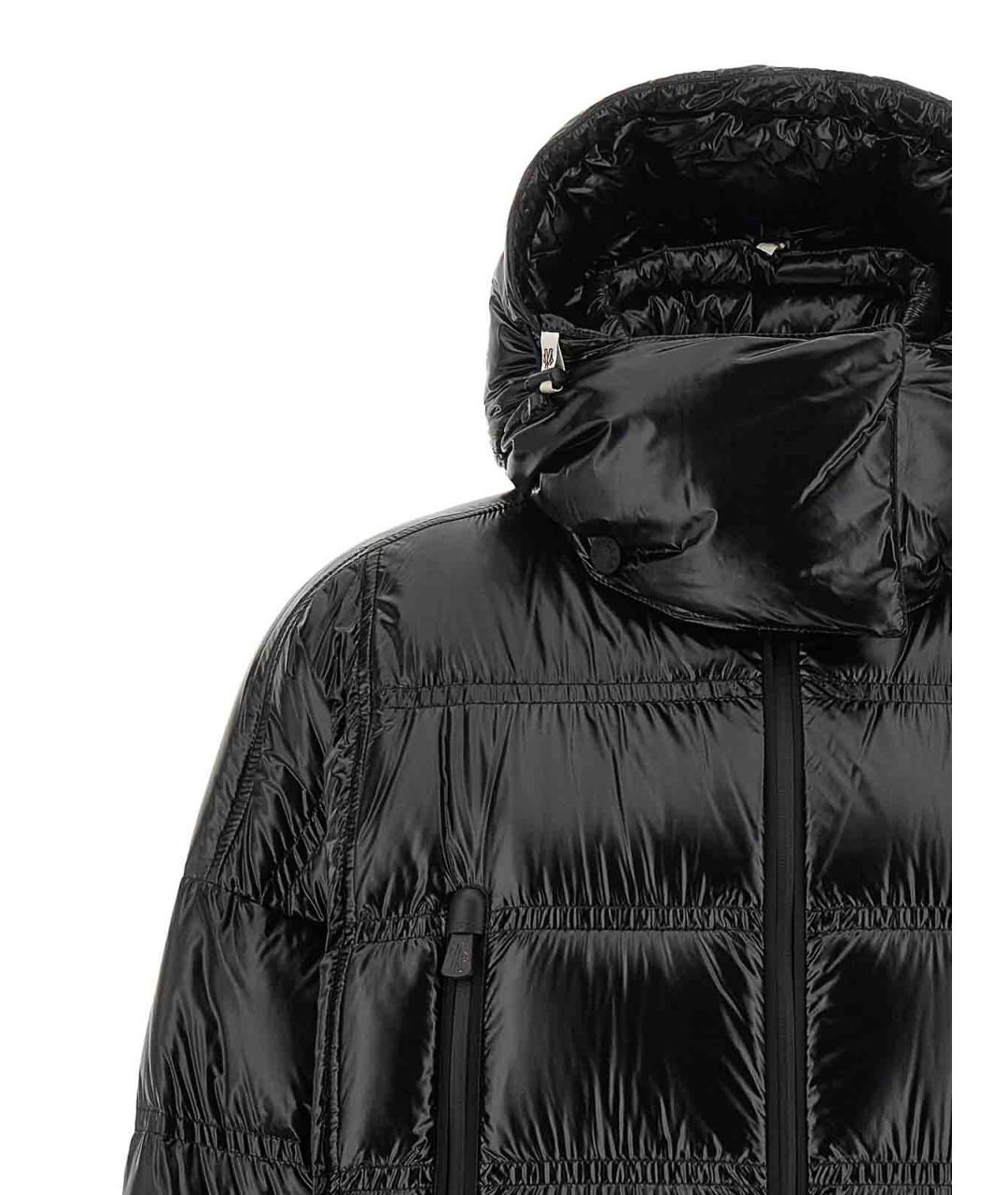 MONCLER Черный полиамидовый пуховик, фото 4