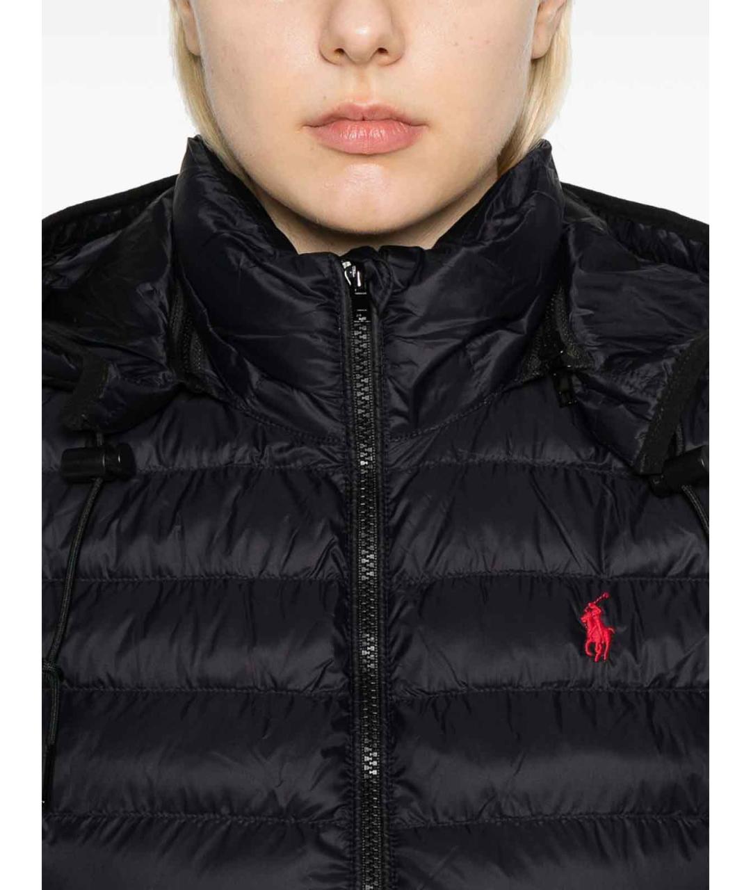 POLO RALPH LAUREN Черный полиамидовый пуховик, фото 3