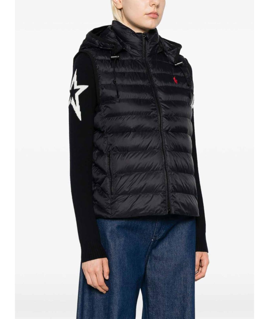 POLO RALPH LAUREN Черный полиамидовый пуховик, фото 2