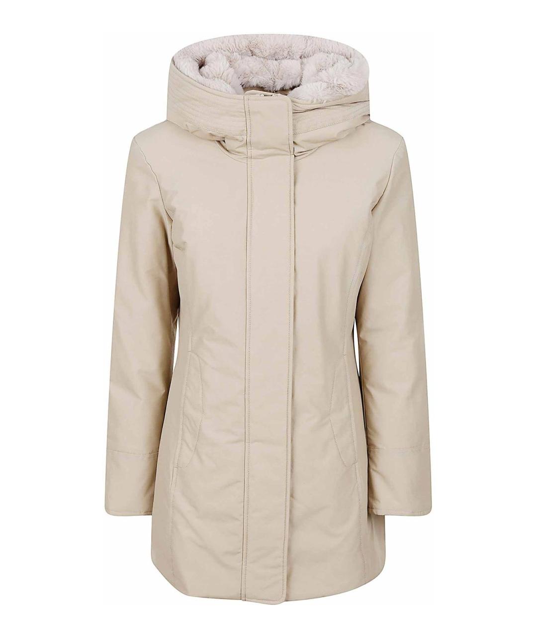 WOOLRICH Бежевый пуховик, фото 1