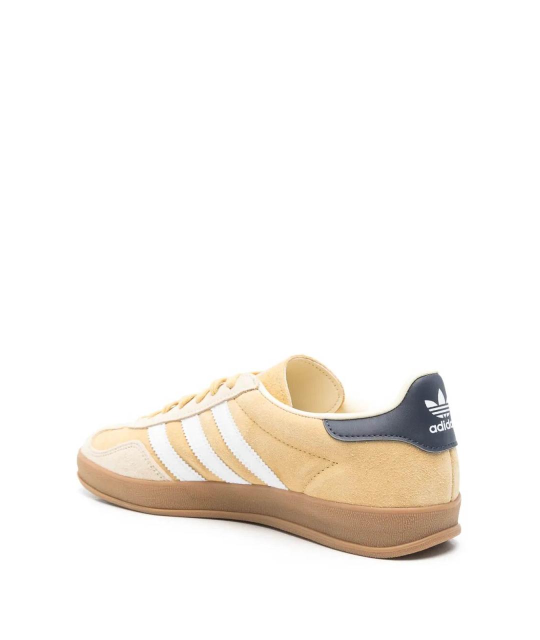 ADIDAS Бежевые кожаные низкие кроссовки / кеды, фото 4