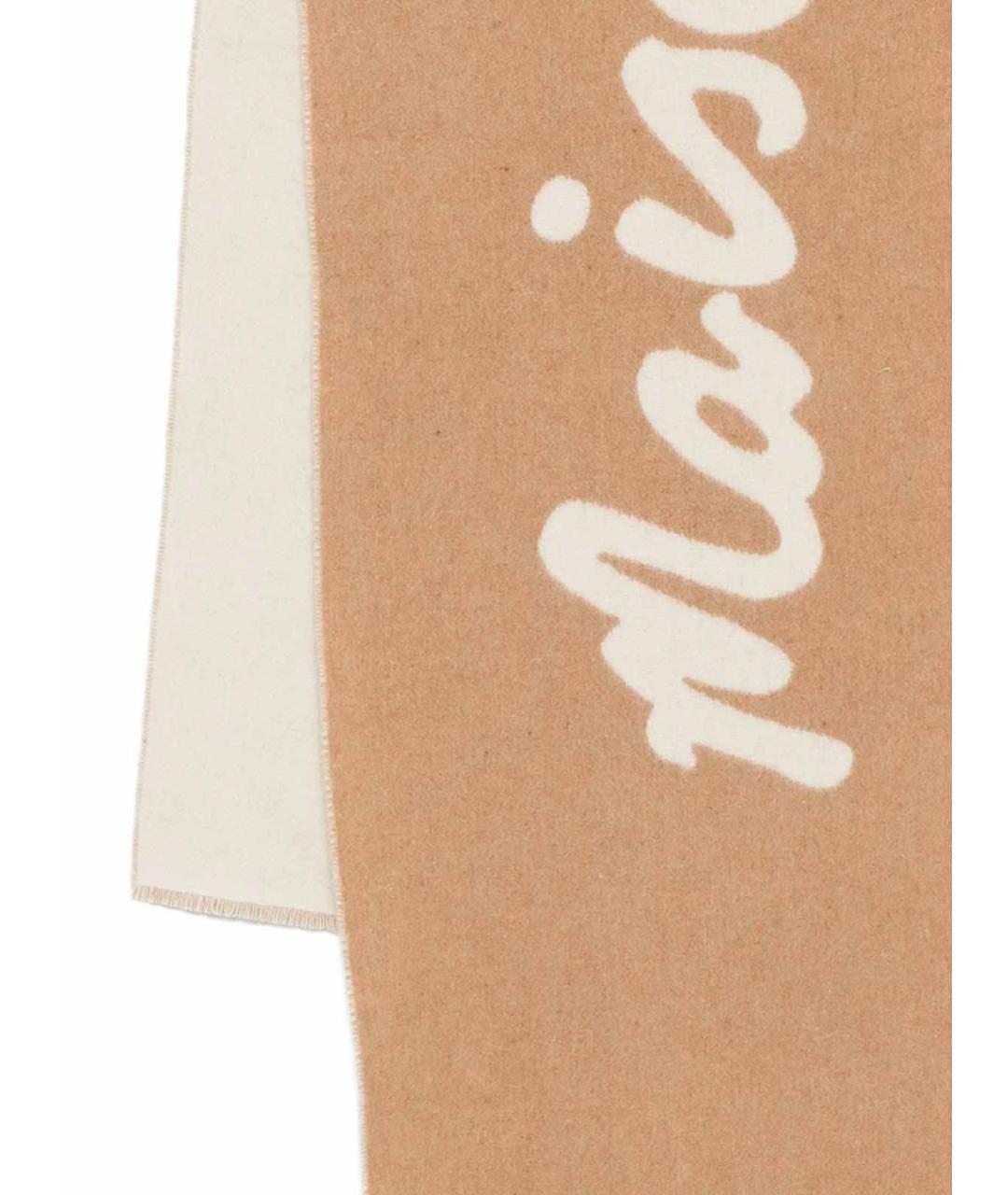 MAISON KITSUNE Бежевый шарф, фото 2